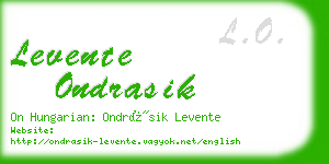 levente ondrasik business card